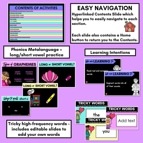 Resource preview 2 for Short Vowel Sound U PowerPoint - U, O, OU
