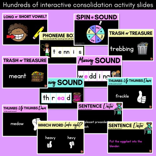 Resource preview 4 for Short Vowel Sound E PowerPoint - E, EA