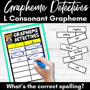 Consonant Sound L Words Game - L Phoneme Decodable Words Activity - Grapheme Detectives
