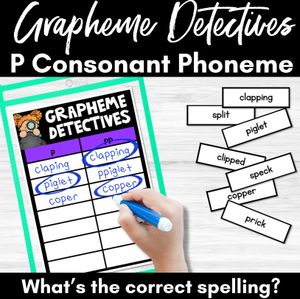 Consonant Sound P Words Game - P Phoneme Decodable Words Activity - Grapheme Detectives