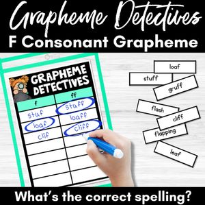 Consonant Sound F Words Game - F Phoneme Decodable Words Activity - Grapheme Detectives