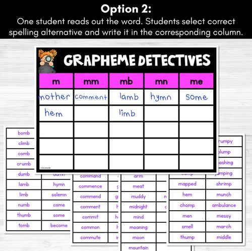 Resource preview 3 for Consonant Sound M Words Game - M Phoneme Decodable Words Activity -  Grapheme Detectives