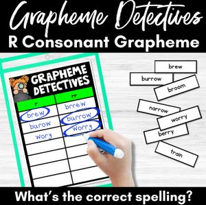 Consonant Sound R Words Game - R Phoneme Decodable Words Activity - Grapheme Detectives