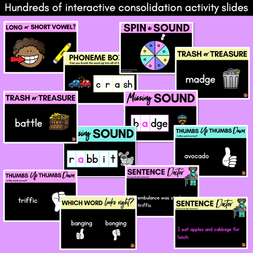 Resource preview 4 for Short Vowel Sound A PowerPoint