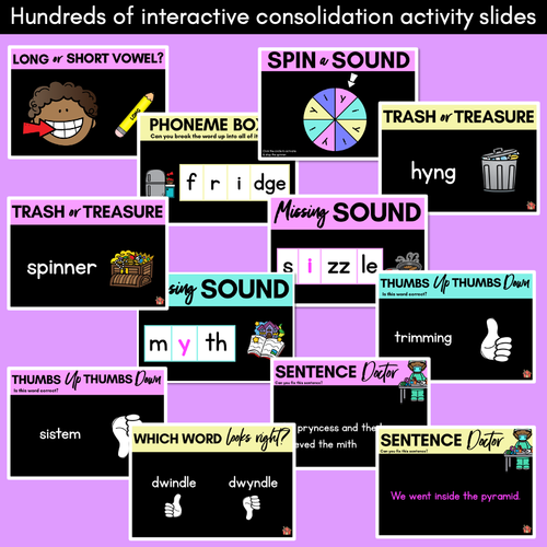 Resource preview 4 for Short Vowel Sound I PowerPoint - I, Y