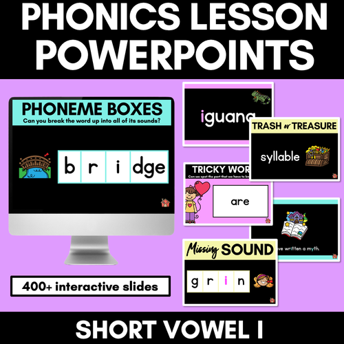 Resource preview 1 for Short Vowel Sound I PowerPoint - I, Y