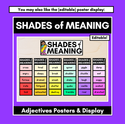 Resource preview 5 for Shades of Meaning - Interactive Adjectives Activity