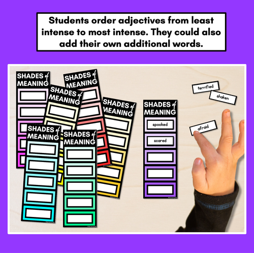 Resource preview 2 for Shades of Meaning - Interactive Adjectives Activity