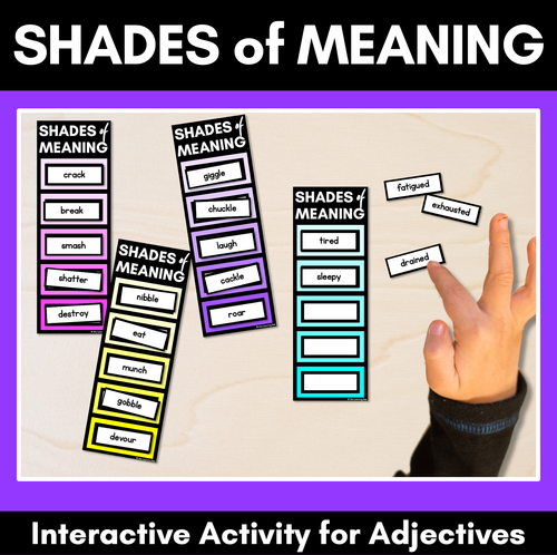 Resource preview 1 for Shades of Meaning - Interactive Adjectives Activity