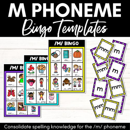 Resource preview 1 for M SOUND BINGO - Ways to spell the /m/ phoneme