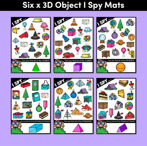 I Spy 3D Objects Mats & Worksheets