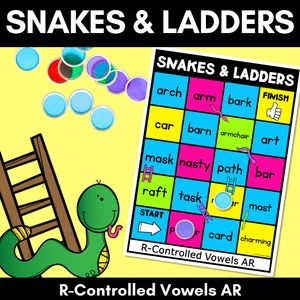 Phonics Game for R-Controlled AR Words - Snakes & Ladders
