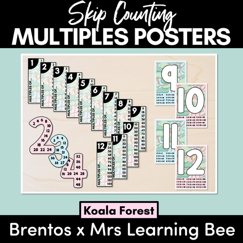 Resource preview 1 for MULTIPLES & SKIP COUNTING POSTERS - The Brentos Collection - Koala Forest
