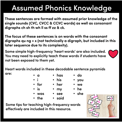 Resource preview 5 for LONG VOWEL A WORDS - Decodable Sentences Pyramids - Phonics Fluency