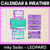 1 for CALENDAR & WEATHER DISPLAY- Inky Soda LEOPARD Collection