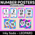 1 for NUMBER POSTERS - Inky Soda LEOPARD Collection