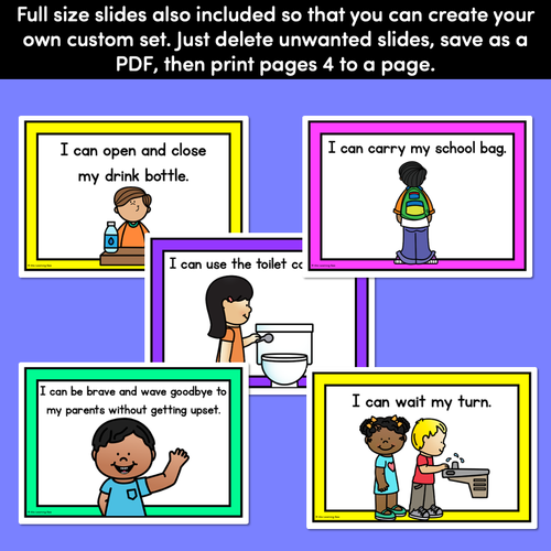 Resource preview 4 for Transition to School Task Cards - EDITABLE