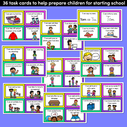 Resource preview 2 for Transition to School Task Cards - EDITABLE