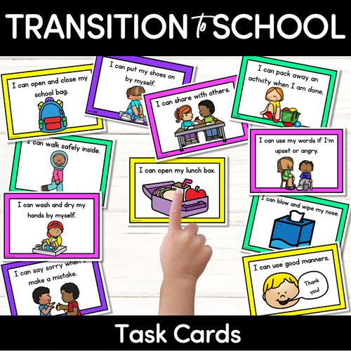 Resource preview 1 for Transition to School Task Cards - EDITABLE