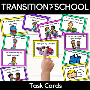 Transition to School Task Cards - EDITABLE