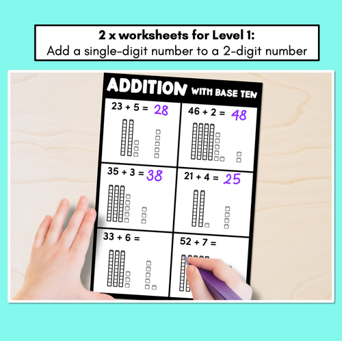 Resource preview 2 for Base 10 Addition Worksheets