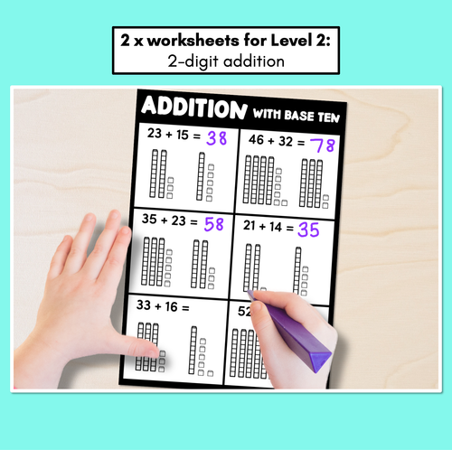 Resource preview 3 for Base 10 Addition Worksheets