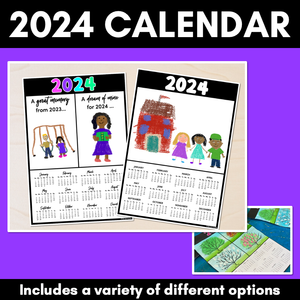 2024 Calendar Templates - End of Year Gifts for Parents & Students