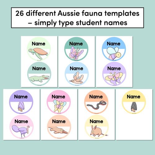 Resource preview 5 for Classroom Door or Window Display - Editable - Aussie Fauna - The Brentos Collection