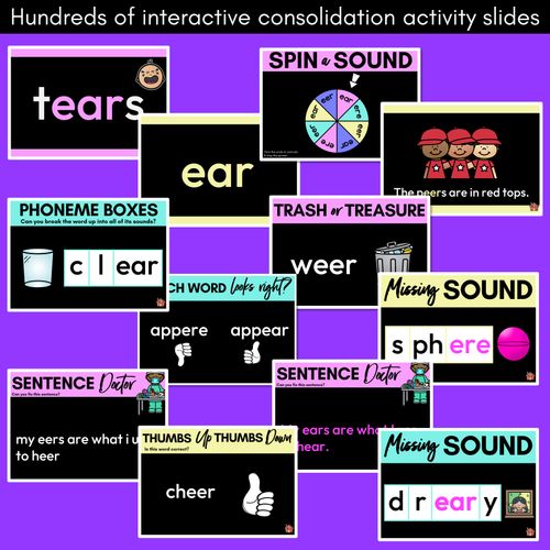 Resource preview 4 for R-Controlled Vowel EER Powerpoint| EER EAR ERE