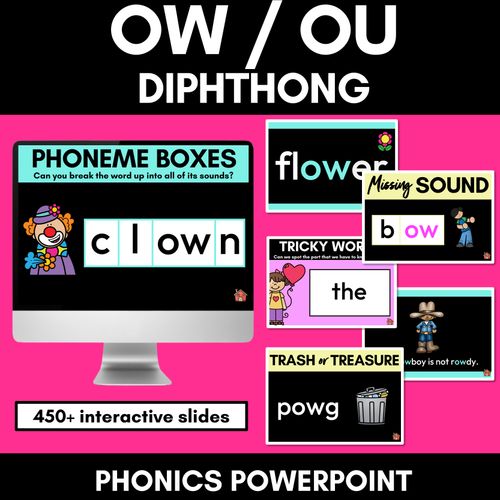 Resource preview 1 for Diphthongs | OW Sound Powerpoint