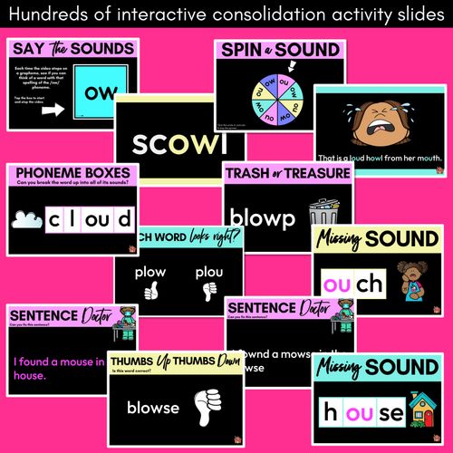 Resource preview 4 for Diphthongs | OW Sound Powerpoint