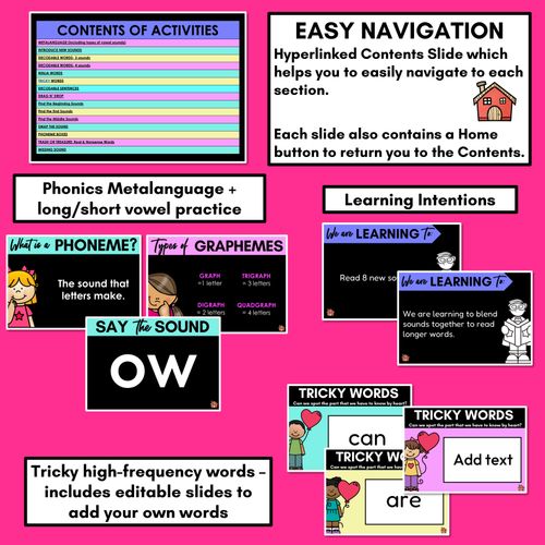 Resource preview 2 for Diphthongs | OW Sound Powerpoint