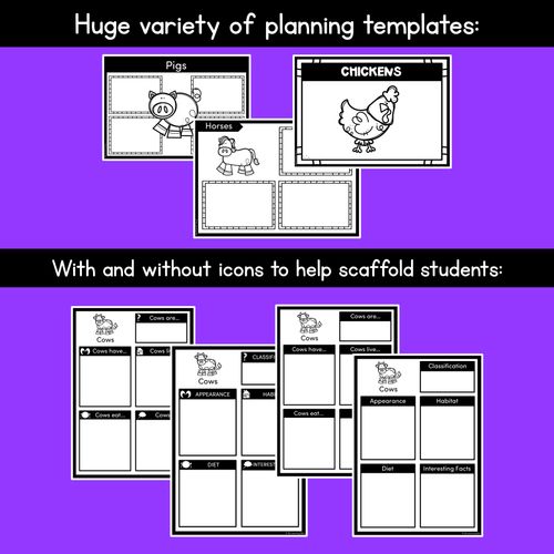 Resource preview 3 for INFORMATIVE TEXT WRITING TEMPLATES - Farm Animals Writing Templates for K-2