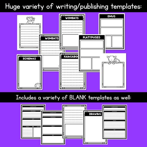 Resource preview 3 for INFORMATIVE TEXT WRITING TEMPLATES - Australian Animals Writing Templates for K-2