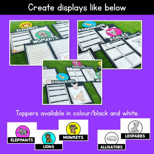 Resource preview 2 for INFORMATIVE TEXT TEMPLATES - Zoo Animals Writing Templates for K-2
