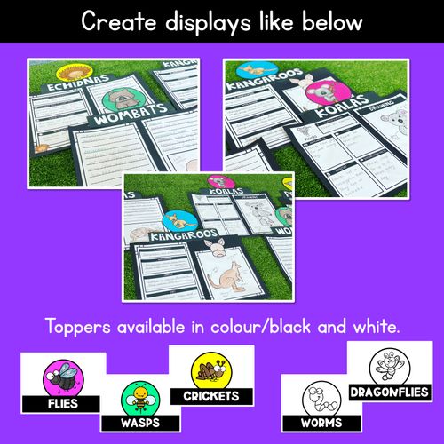 Resource preview 2 for INFORMATIVE TEXT TEMPLATES - Mini Beasts Writing Templates for K-2