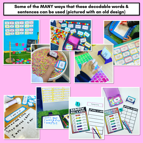 Resource preview 4 for CVC CVCC CCVC Short I Decodable Words and Sentence Cards