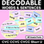 1 for CVC CVCC CCVC Short U Decodable Words and Sentence Cards