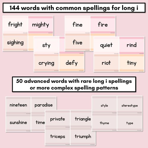 Resource preview 2 for Neutral Long Vowel I Decodable Words and Sentence Cards 