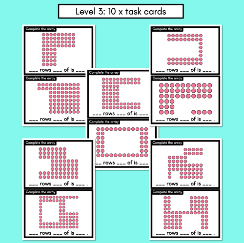Resource preview 4 for Arrays Task Cards - Complete the Array - 3 Levels