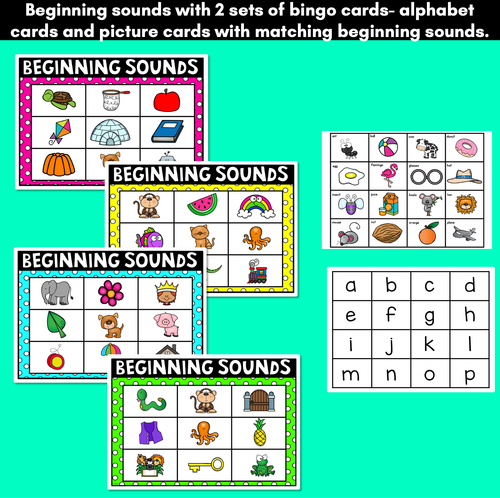 Resource preview 2 for Phonological Awareness Bingo Games