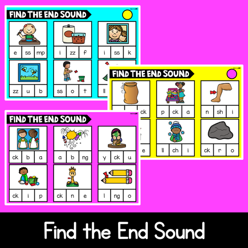 Resource preview 3 for Digital Phonics Slides for Common Digraphs | Beginning, Middle & End Sounds