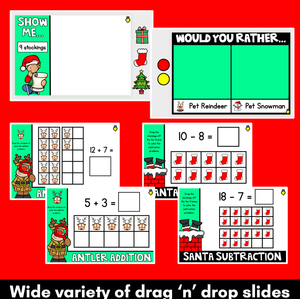 Christmas Activities Kindergarten | Christmas Math PowerPoint