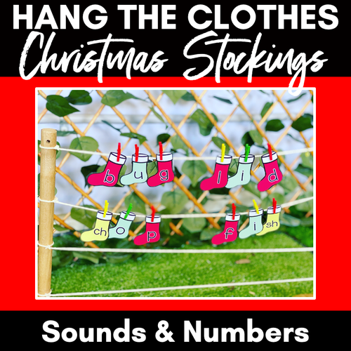 Resource preview 1 for Christmas Activities for Kindergarten | Hang the Clothes