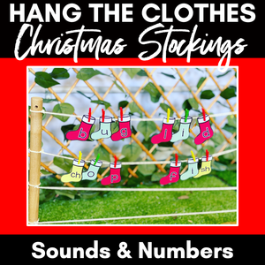 Christmas Activities for Kindergarten | Hang the Clothes