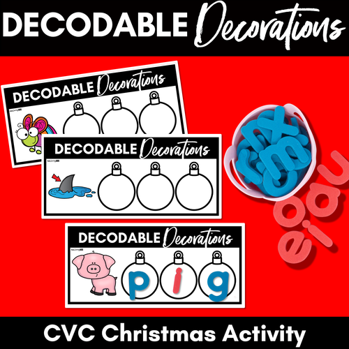 Resource preview 2 for Christmas Activities Kindergarten | CVC Word Mats