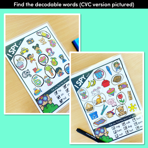 Resource preview 3 for I SPY for CONSONANT DIGRAPH WORDS | Phonics Templates