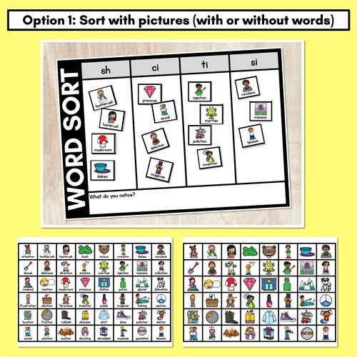 Resource preview 2 for CONSONANT PHONEME SH WORD SORT