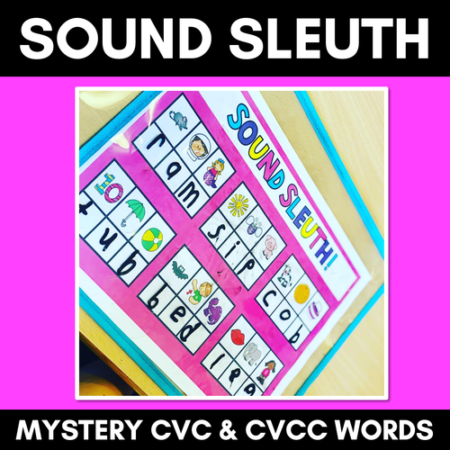 Resource preview 1 for MYSTERY CVC WORD MATS - Kindergarten Phonics Activity