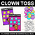 1 for CVCC CCVC CCVCC Words Phonics Game - CLOWN TOSS Literacy Center for Kindergarten